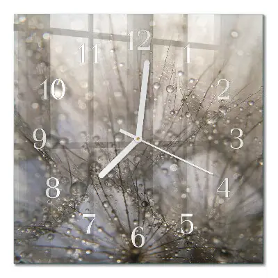Quadratische wanduhr modern Tautropfen