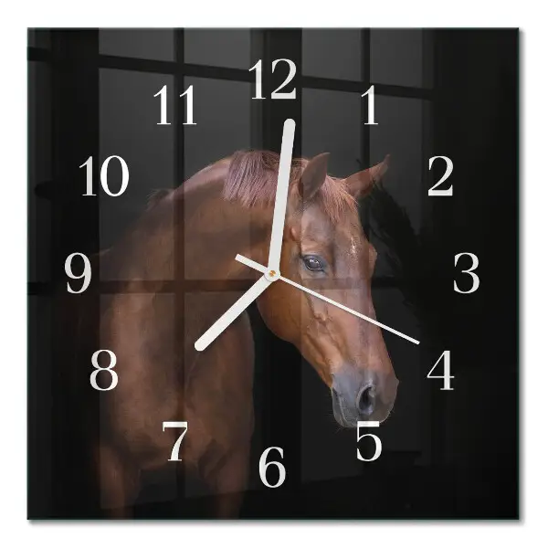Wanduhr mit motiv quadratisch Pferd