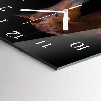 Wanduhr mit motiv quadratisch Pferd