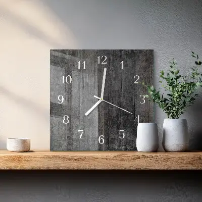 Quadratische wanduhr modern Holz
