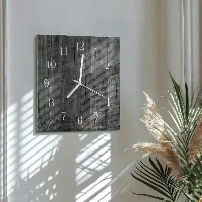 Quadratische wanduhr modern Holz