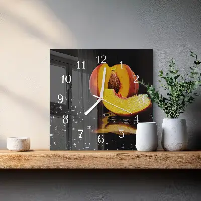 Glasuhr quadratisch Pfirsich