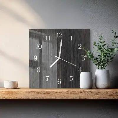 Wanduhr mit motiv quadratisch Holz