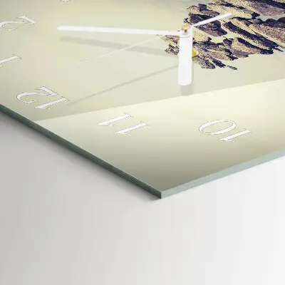 Quadratische wanduhr Flussufer