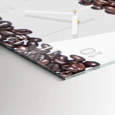 Moderne wanduhr quadratisch Kaffeebohnen