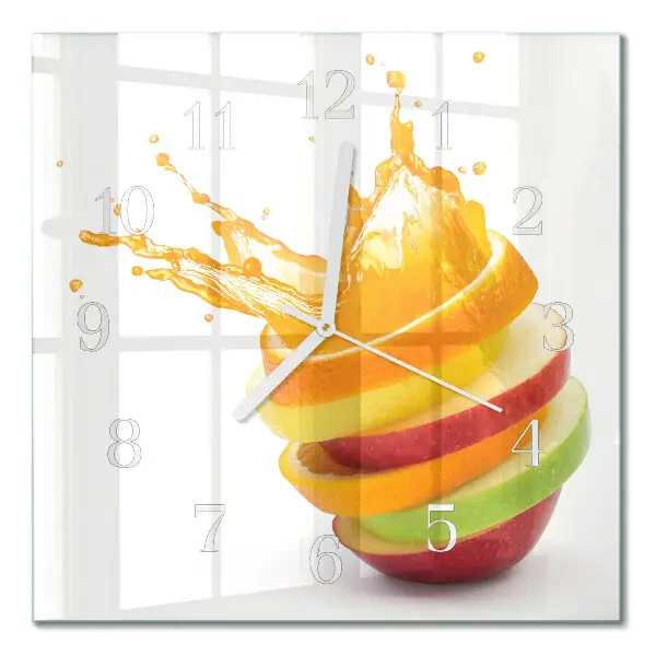 Wanduhr mit motiv quadratisch Obst