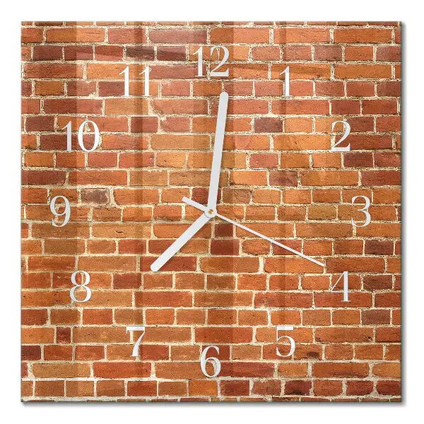 Moderne wanduhr quadratisch Ziegelmauer