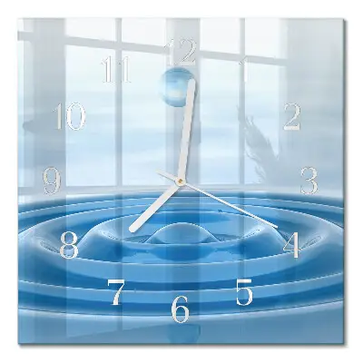 Quadratische wanduhr Wasser