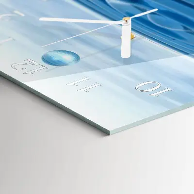 Quadratische wanduhr Wasser