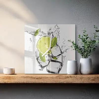 Quadratische wanduhr Kalziumkarbonat