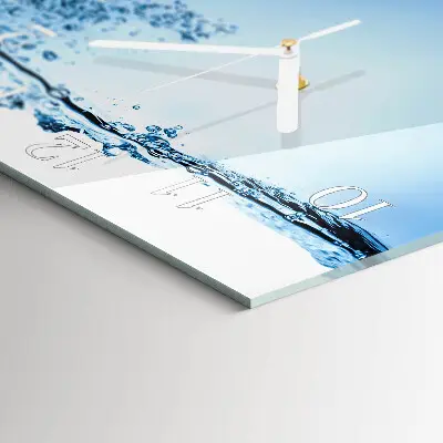 Glasuhr quadratisch Wasser