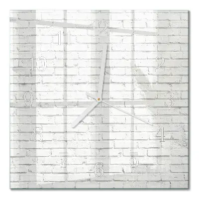 Moderne wanduhr quadratisch Ziegelmauer
