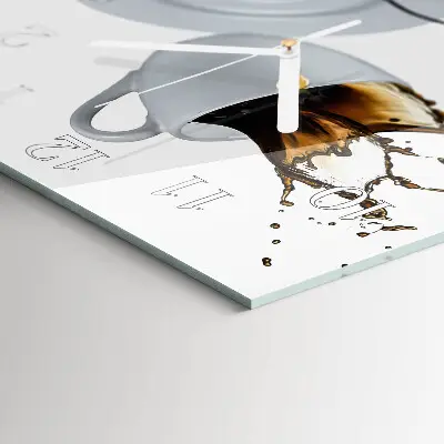Quadratische wanduhr modern Eine Tasse Kaffee