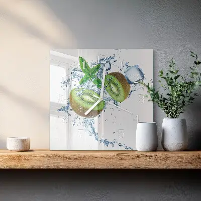 Moderne wanduhr quadratisch Ziegelmauer