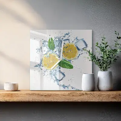Glasuhr quadratisch Zitrusfrüchte