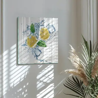 Glasuhr quadratisch Zitrusfrüchte
