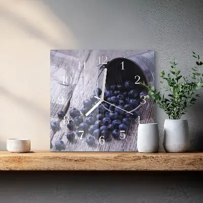 Wanduhr mit motiv quadratisch Beeren