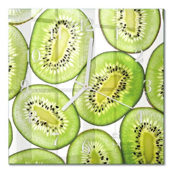 Wanduhr mit motiv quadratisch Kiwi