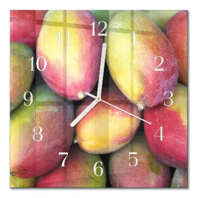 Glasuhr quadratisch Obst