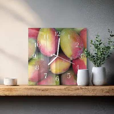 Glasuhr quadratisch Obst