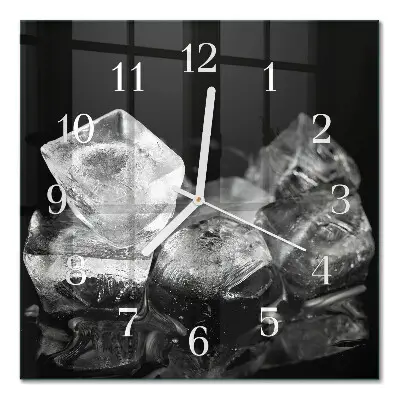 Moderne wanduhr quadratisch Eiswürfel