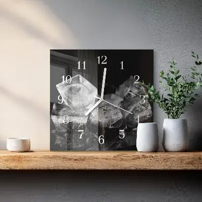 Moderne wanduhr quadratisch Eiswürfel