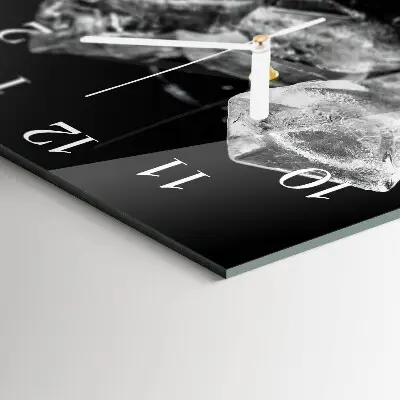 Moderne wanduhr quadratisch Eiswürfel