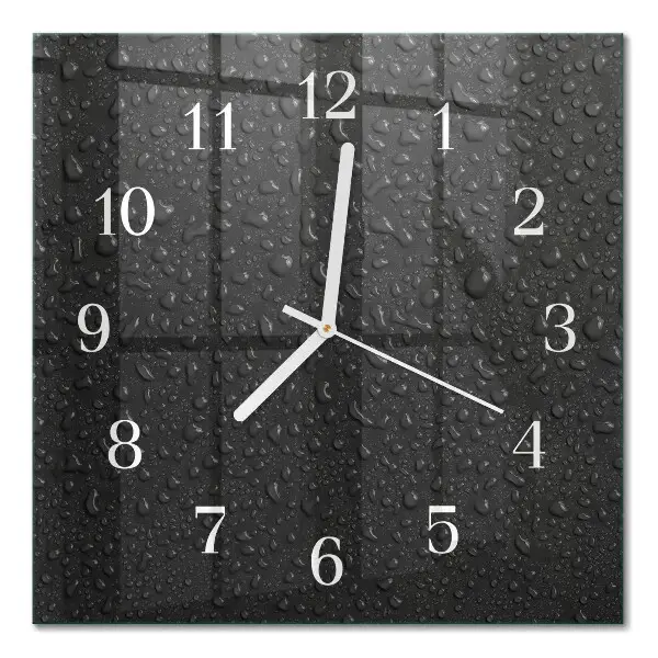 Wanduhr mit motiv quadratisch Wassertropfen