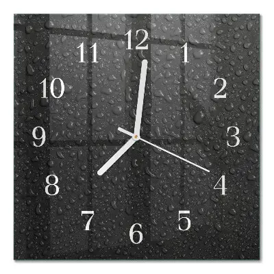Wanduhr mit motiv quadratisch Wassertropfen