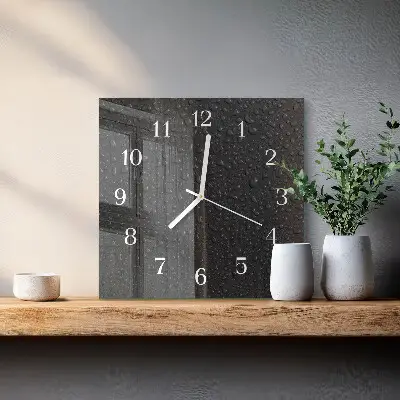 Wanduhr mit motiv quadratisch Wassertropfen