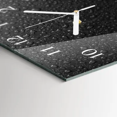 Wanduhr mit motiv quadratisch Wassertropfen