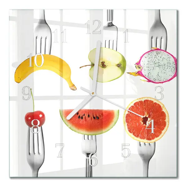 Wanduhr mit motiv quadratisch Obst