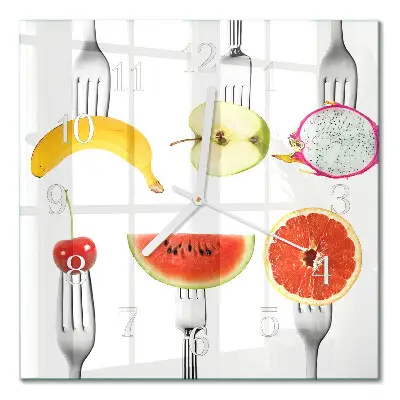 Wanduhr mit motiv quadratisch Obst
