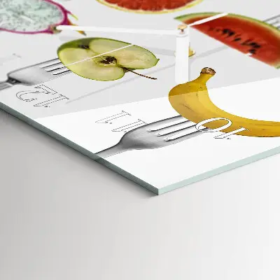 Wanduhr mit motiv quadratisch Obst