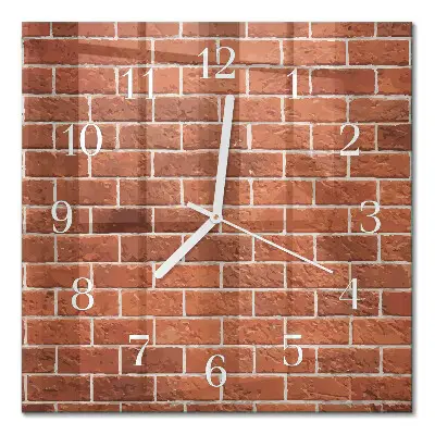 Moderne wanduhr quadratisch Ziegelmauer