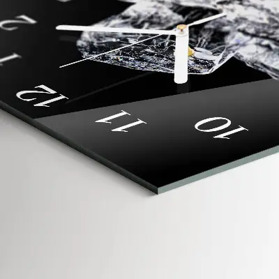 Glasuhr quadratisch Eiswürfel