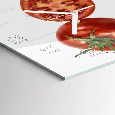 Quadratische wanduhr Tomaten