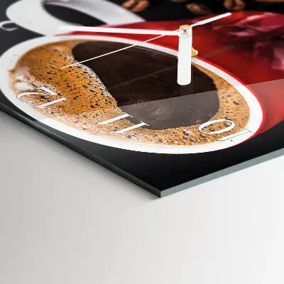 Moderne wanduhr quadratisch Eine Tasse Kaffee