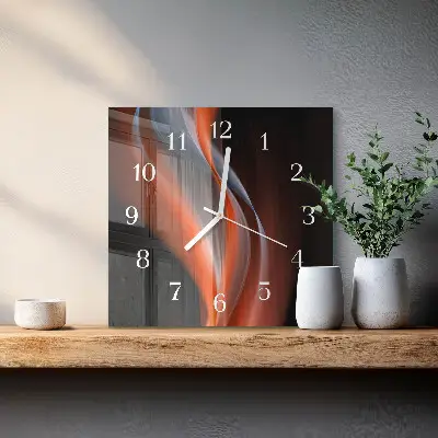Glasuhr quadratisch Lichtwellen