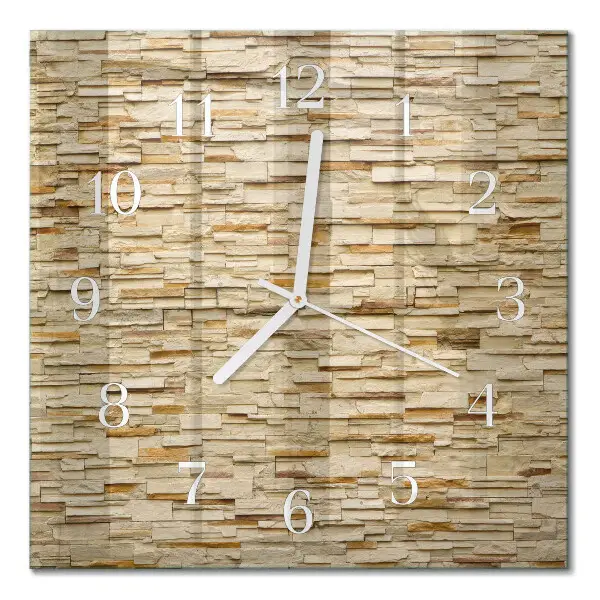 Wanduhr mit motiv quadratisch Dekorativer Stein