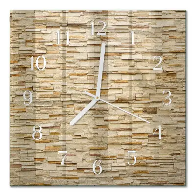 Wanduhr mit motiv quadratisch Dekorativer Stein