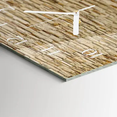 Wanduhr mit motiv quadratisch Dekorativer Stein