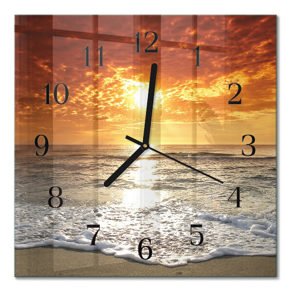 Wanduhr mit motiv quadratisch Strand Meer