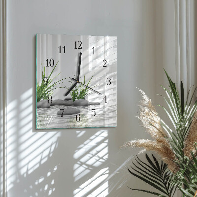 Moderne wanduhr quadratisch Steine