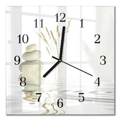 Wanduhr mit motiv quadratisch Steine