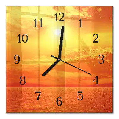 Moderne wanduhr quadratisch Sonnig
