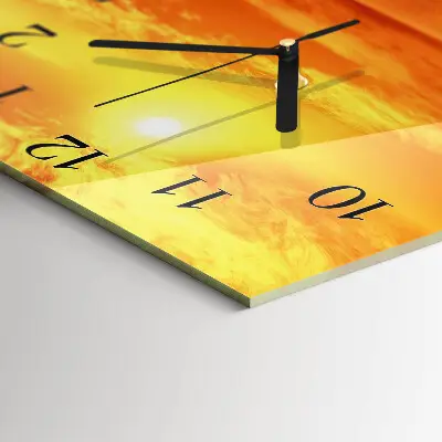 Moderne wanduhr quadratisch Sonnig