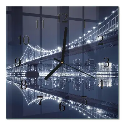 Moderne wanduhr quadratisch Brücke