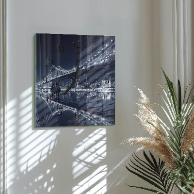 Moderne wanduhr quadratisch Brücke