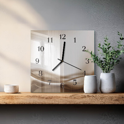 Wanduhr mit motiv quadratisch Abstrakte Linien
